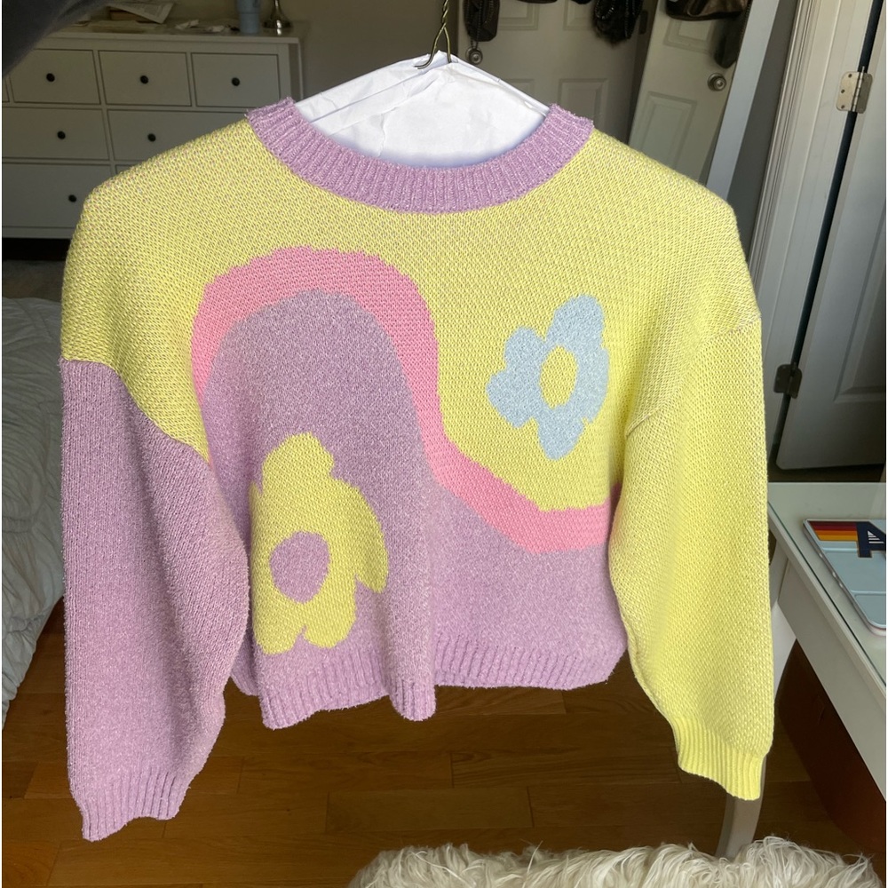 Zara Pastel Floral Sweater